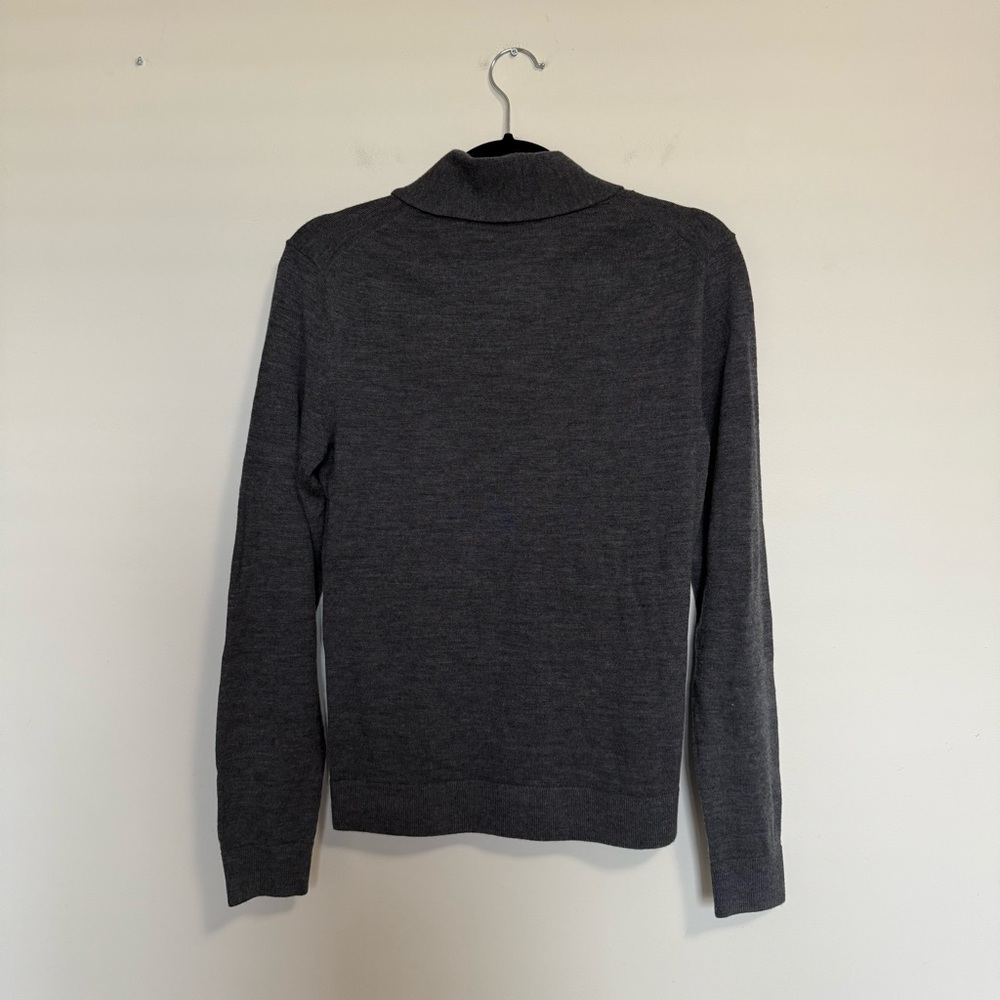 Armani Exchange Shawl Collar Merino Wool Sweater Gray XS - Picture 7 of 9